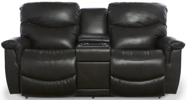 La-Z-Boy James Leather Power Plus Reclining Console Loveseat