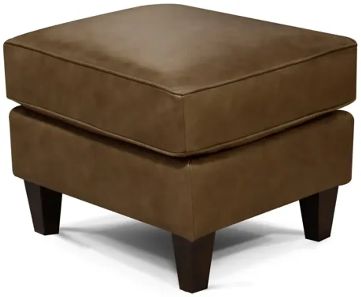 Burke Leather Accent Ottoman