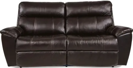 Roman Leather Chocolate Power Plus Reclining Sofa