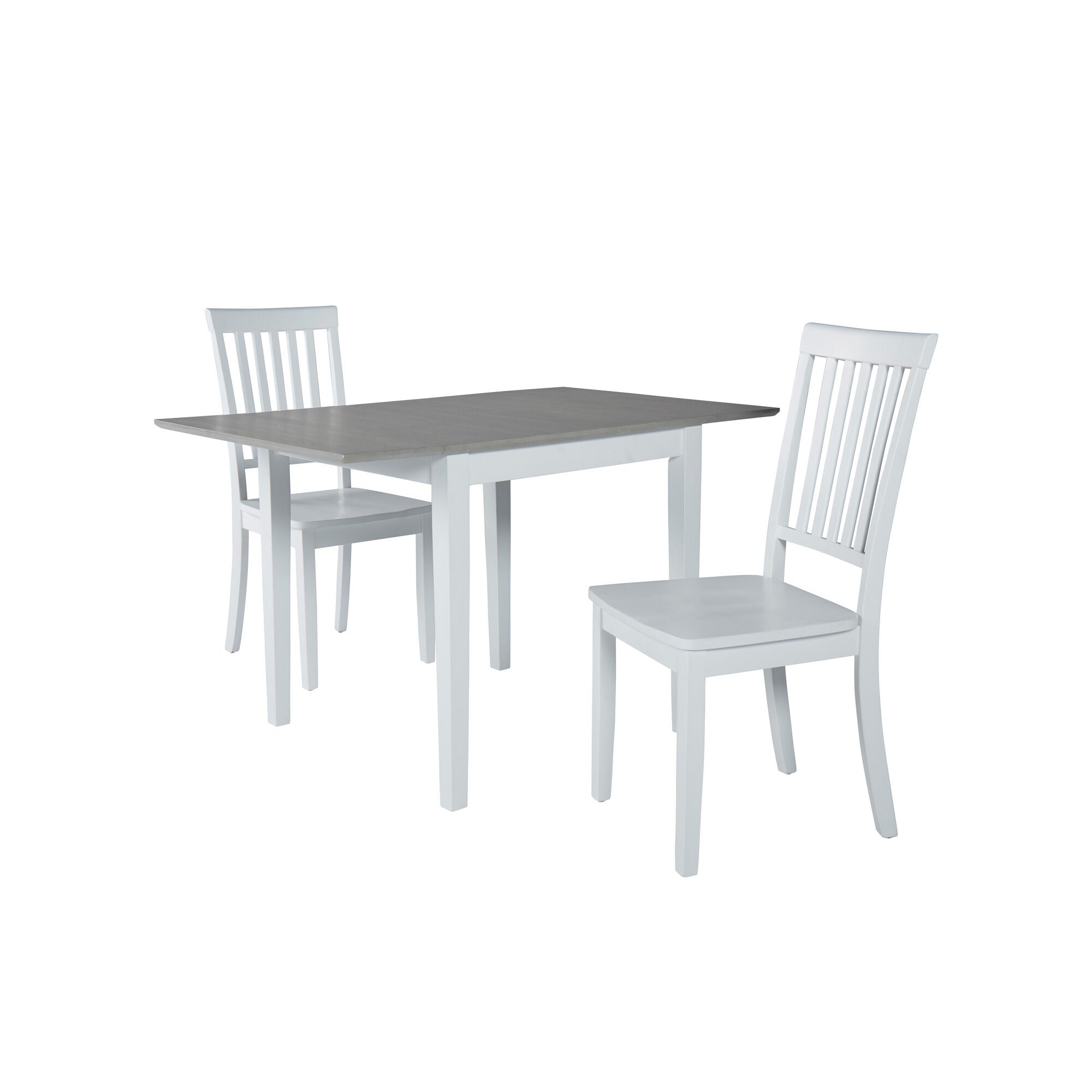 Progressive Furniture | Simplicity 3 Piece Drop Leaf Dining Set | White