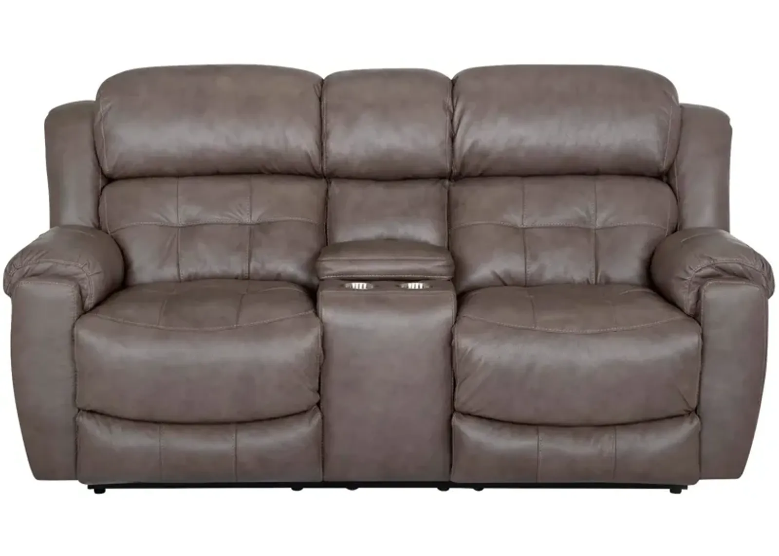 Talon Leather Power Reclining Console Loveseat