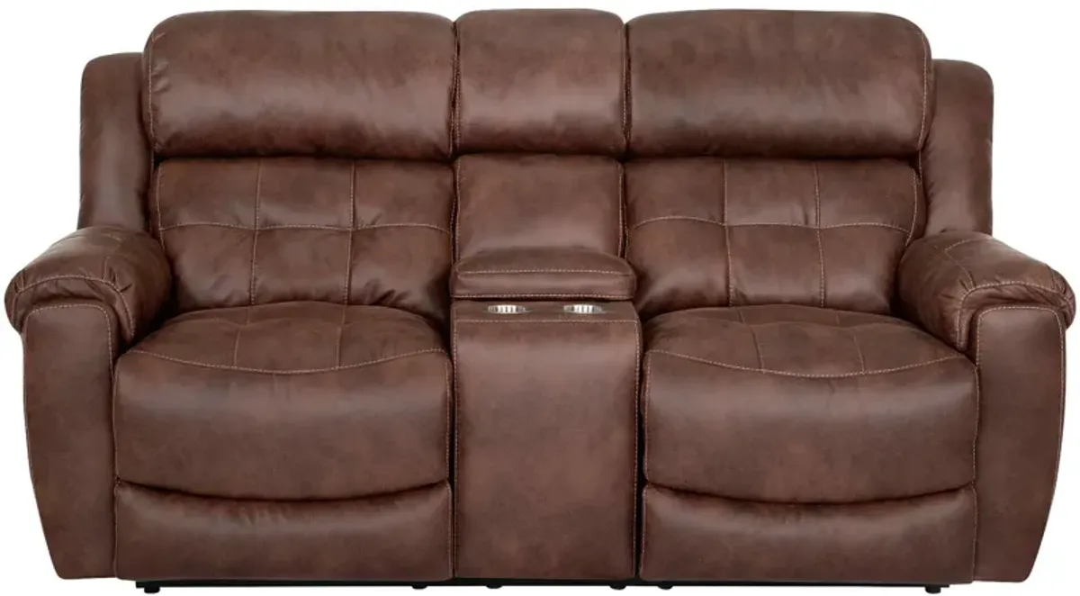 Talon Power Reclining Console Loveseat