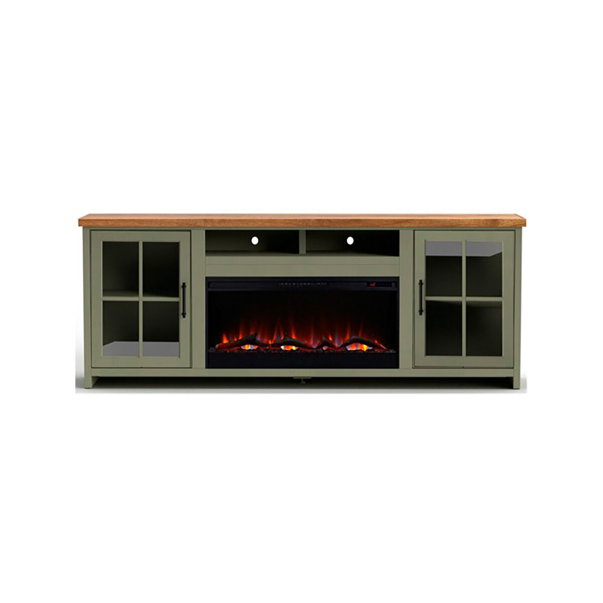 Legends Furniture | Vineyard 88" Fireplace Console | Sage