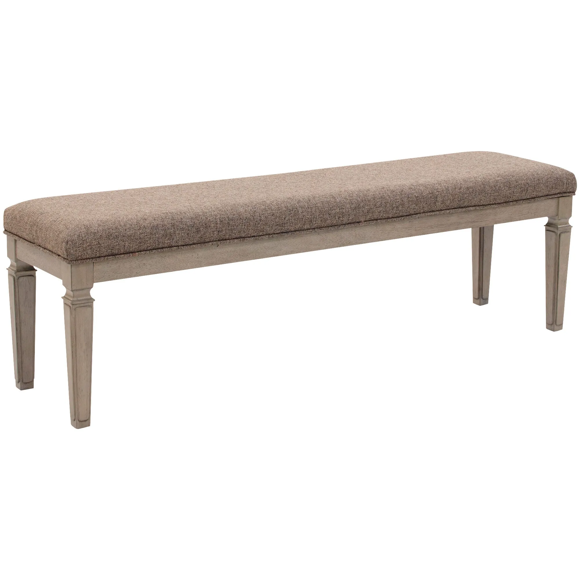 Ashley Furniture | Lexorne Large Upholstered Dining Room Bench | Gray