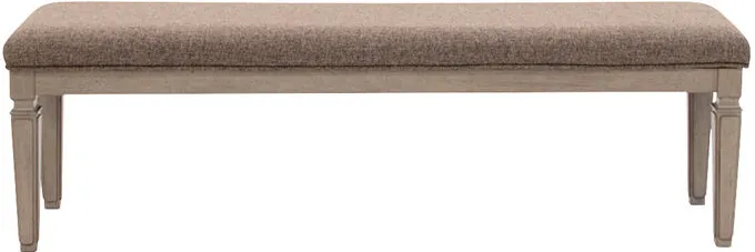 Lexorne Gray Large Upholstered Dining Room Bench