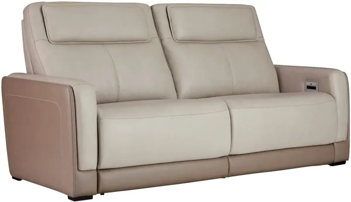 Ashley Furniture | Battleville Power Reclining Sofa | Almond