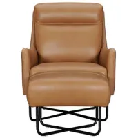 Pia Caramel Leather Accent Chair