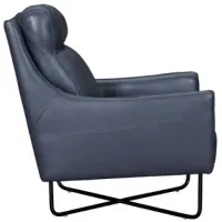 Pia Indigo Leather Accent Chair