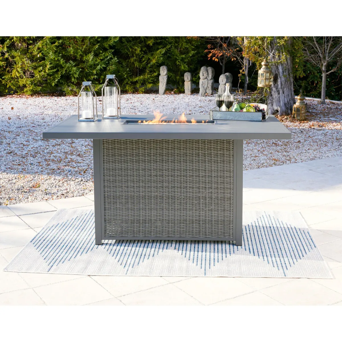 Palazzo Outdoor Bar Table With Fire Pit