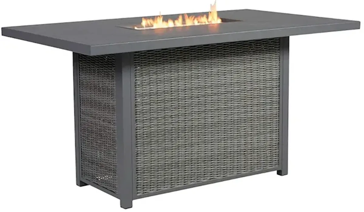 Palazzo 5 Piece Rectangular Fire Pit Bar Set