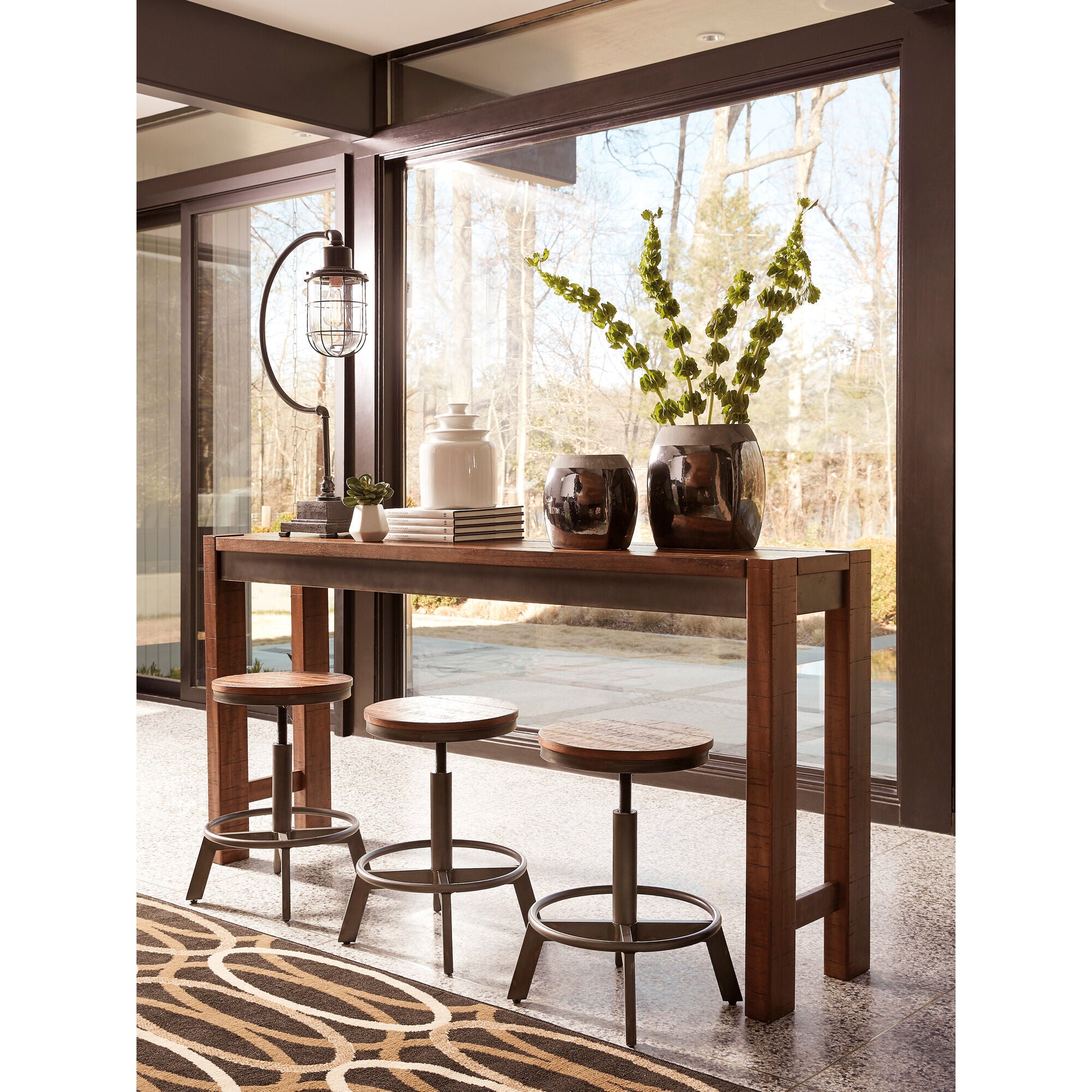 Ashley Furniture | Torjin 5 Piece Counter Dining Set | Brown