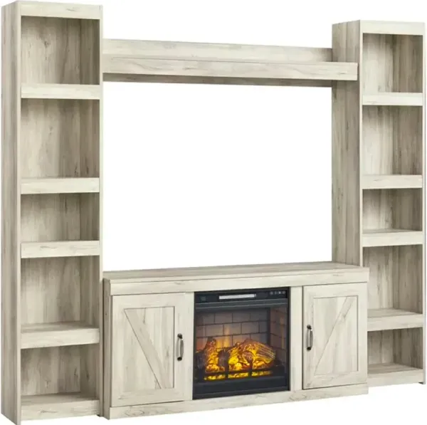 Ashley Furniture Bellaby 4 Piece 60 Inch Electric Fireplace Entertainment Center