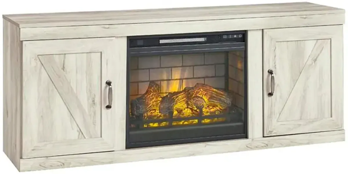 Ashley Furniture | Bellaby 60" Electric Fireplace Console | Whitewash