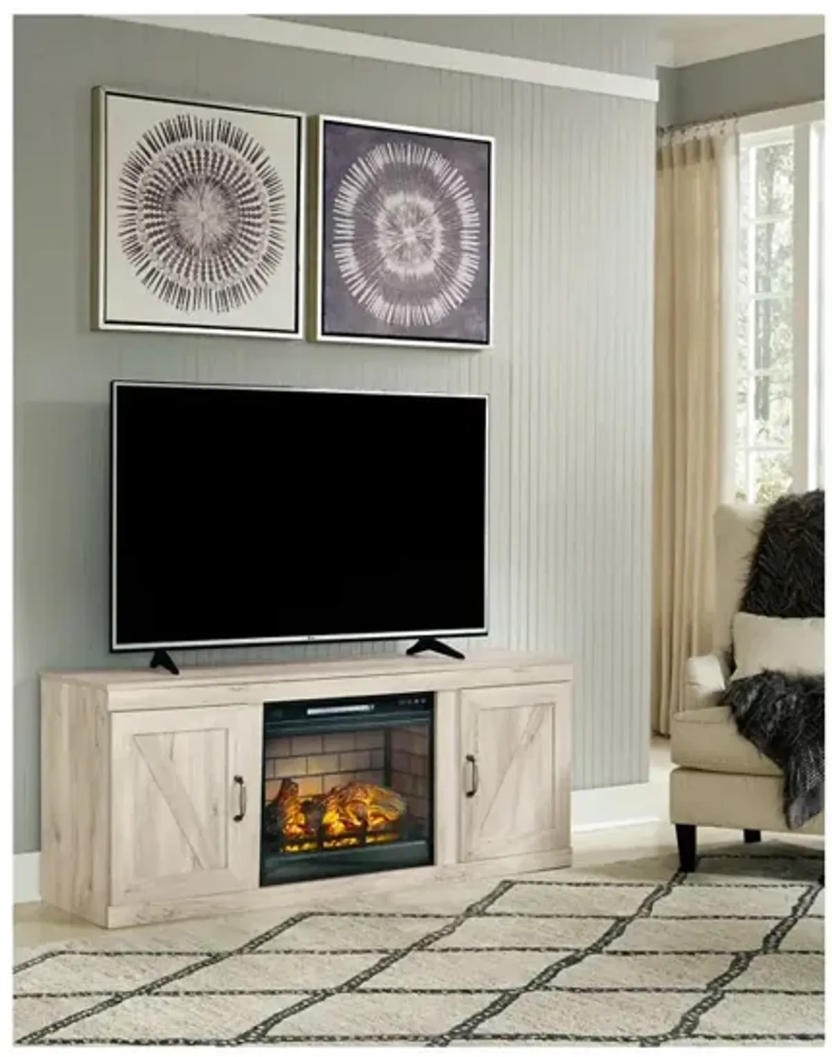 Ashley Furniture Bellaby 60 Inch Electric Fireplace Console