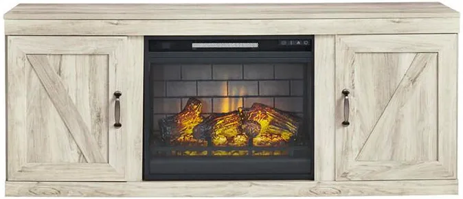 Bellaby Whitewash 60" Electric Fireplace Console