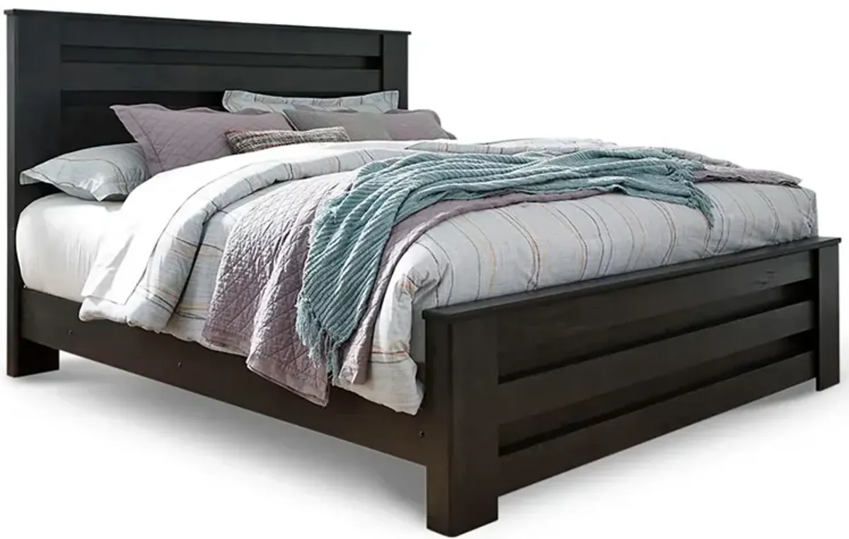 Ashley Furniture | King Brinxton Panel Bed | Charcoal