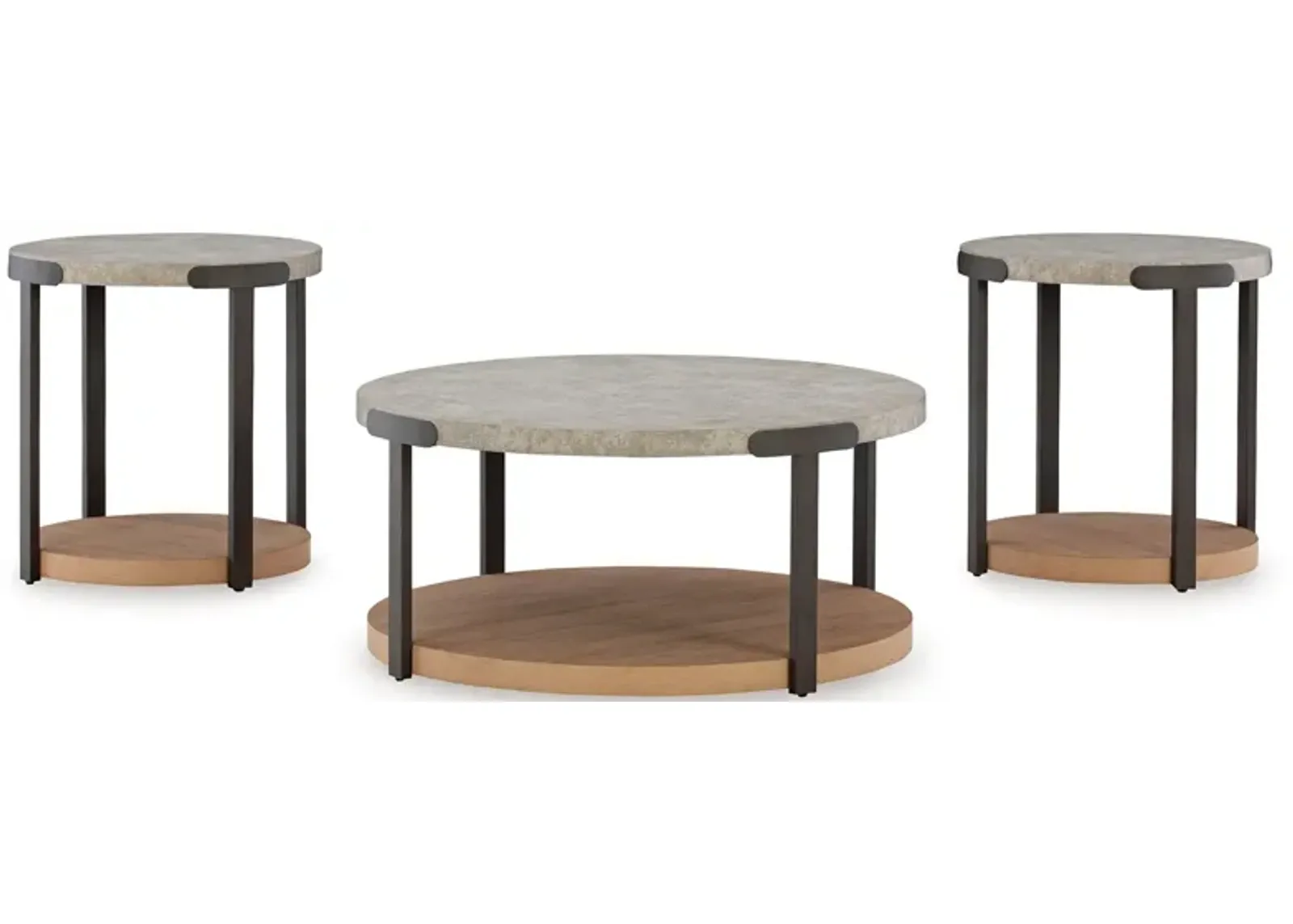 Ashley Furniture | Darthurst Set of 3 Occasional Coffee Tables | Light Brown