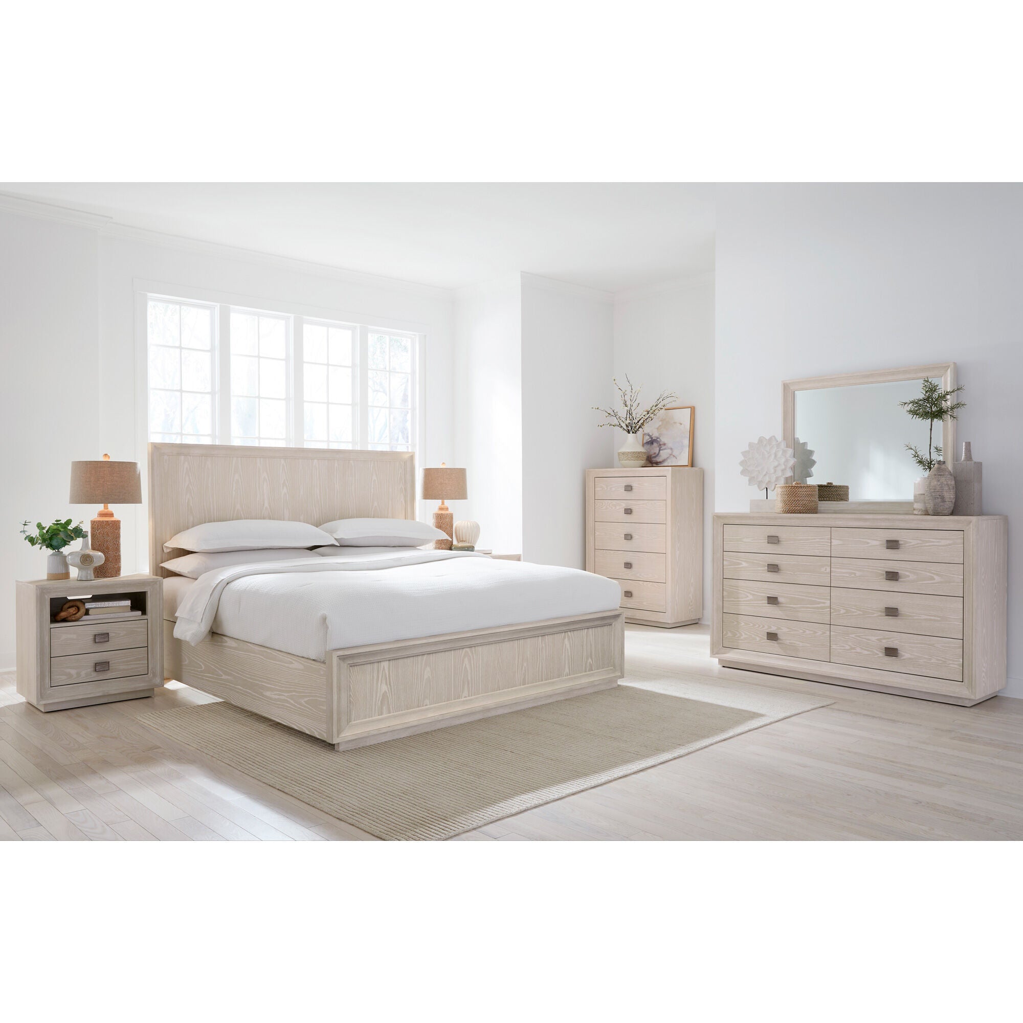 Modus Furniture International | Queen Maxime 4 Piece Panel Room Group | Sugar