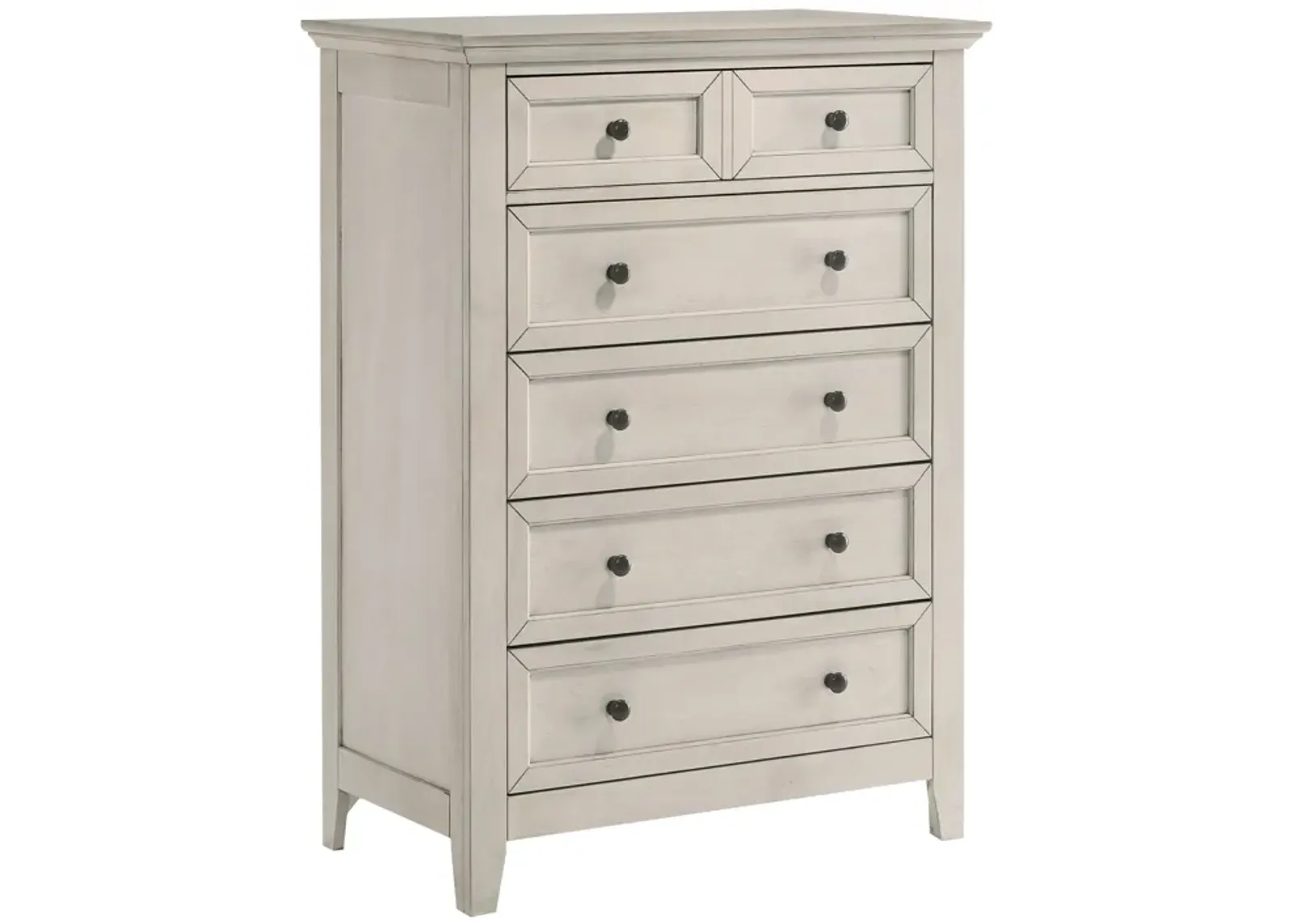 | San Mateo Youth 5 Drawer Chest | White