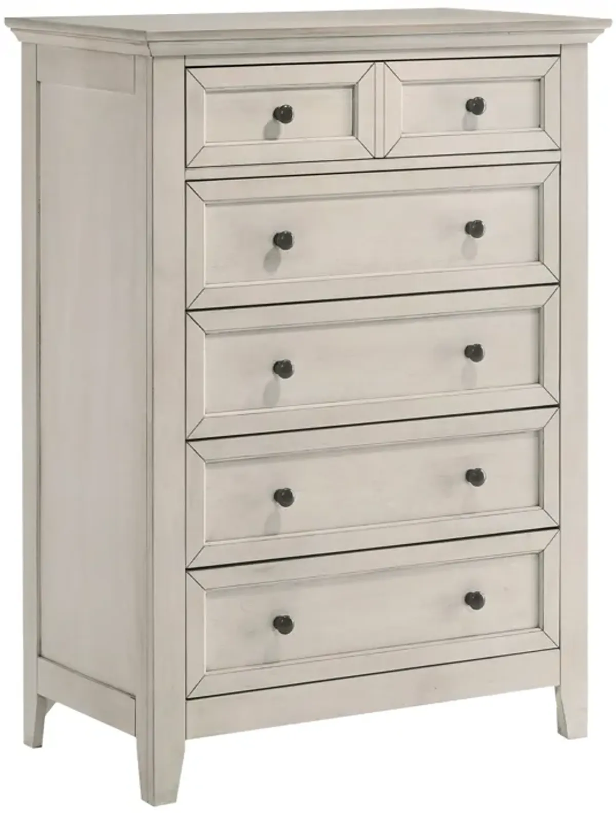 | San Mateo Youth 5 Drawer Chest | White