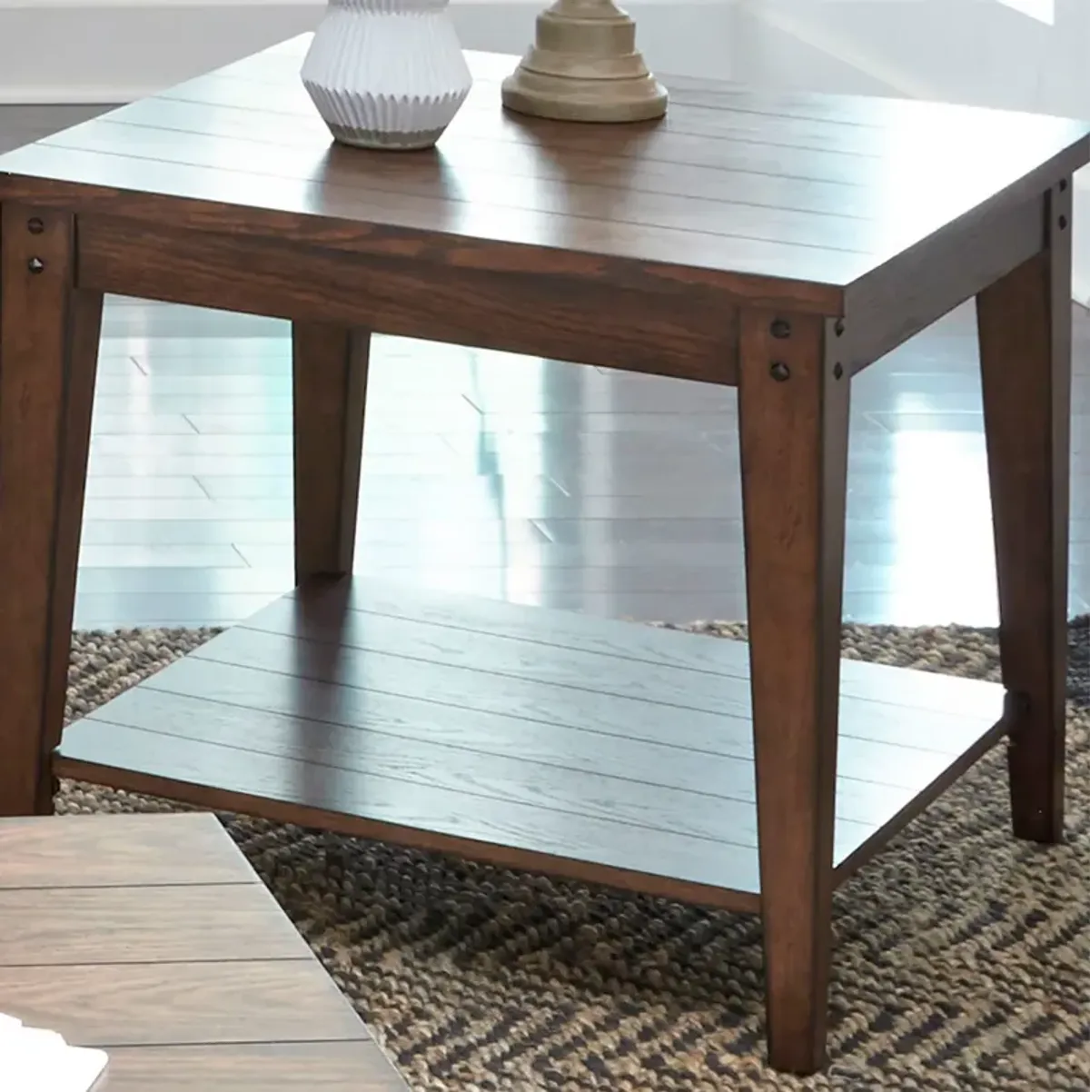 Lake House Square Lamp Table