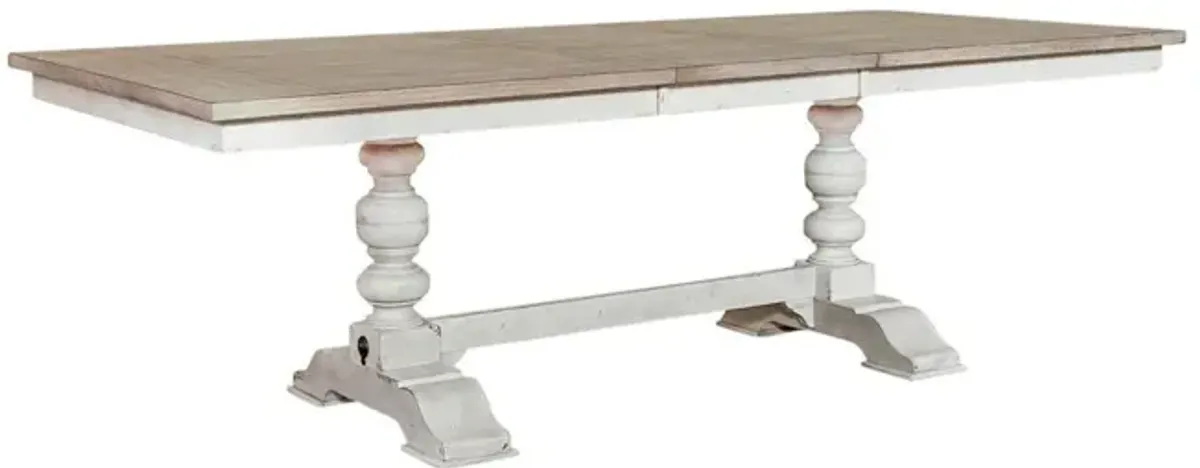 | Whitney 7 Piece Trestle Dining Set | Weathered Gray