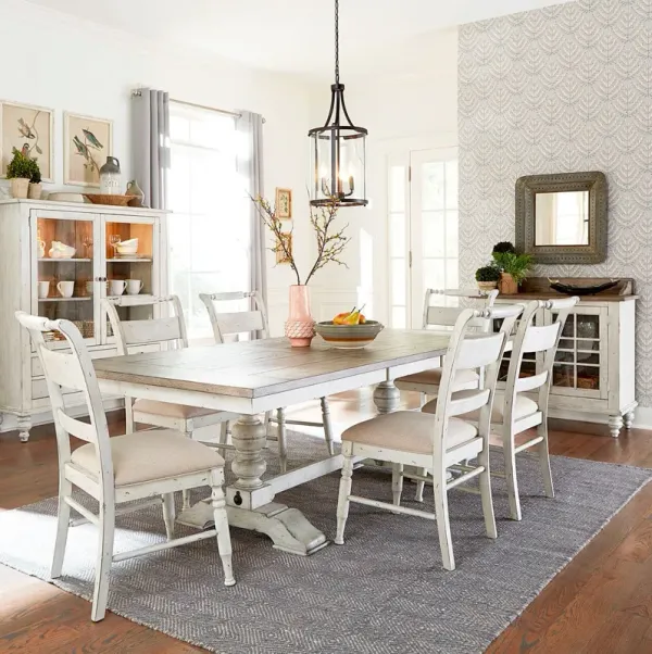 Liberty Furniture Whitney 7 Piece Trestle Dining Set