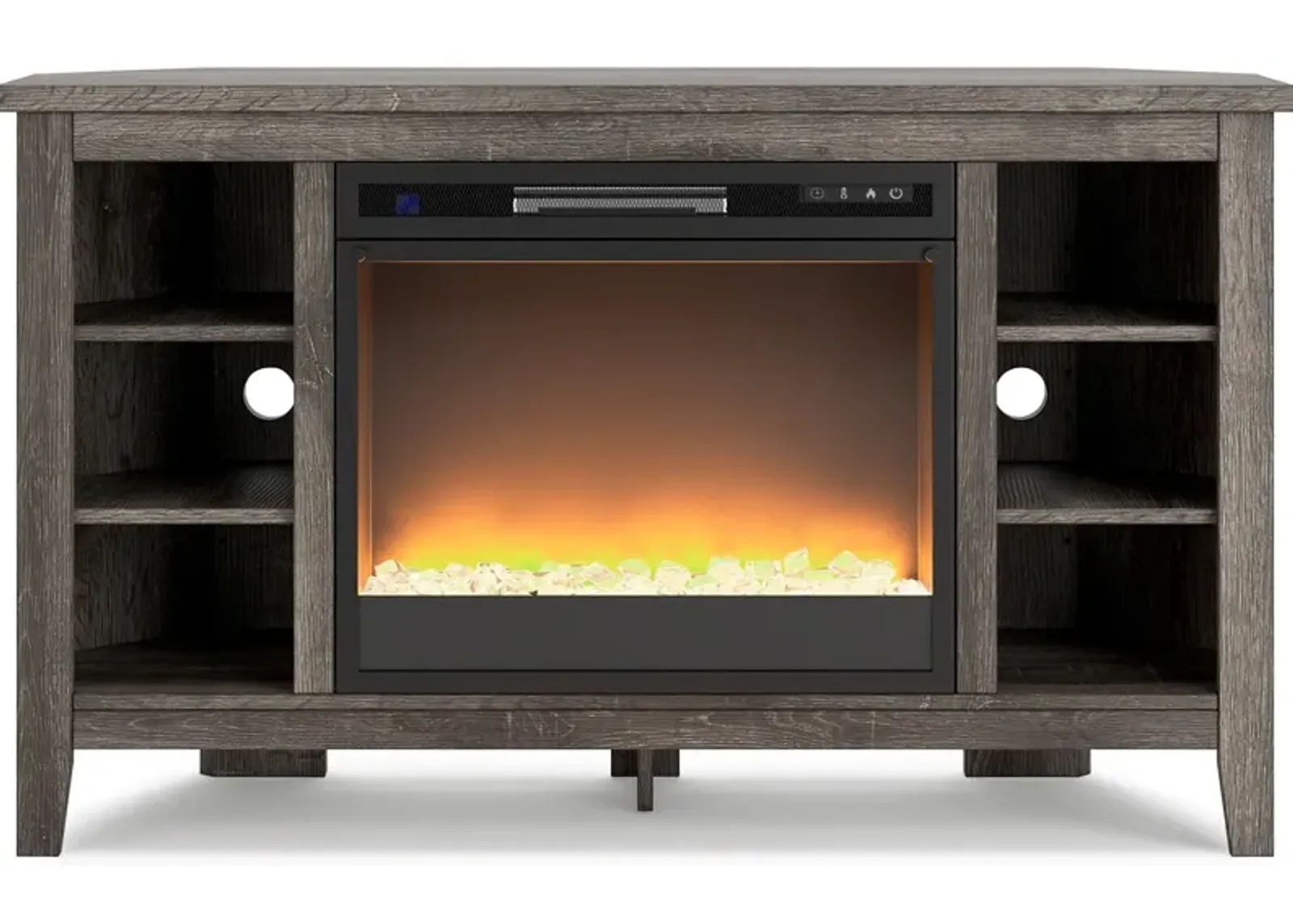 Ashley Furniture | Arlenbry 48" Electric Fireplace Corner Console | Gray