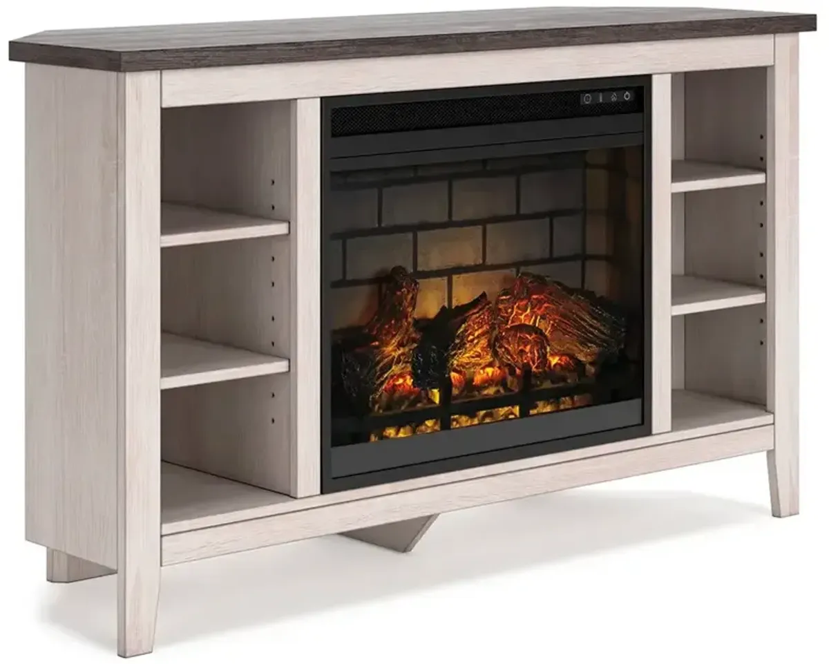 Ashley Furniture | Dorrinson 48" Infrared Electric Fireplace Console | Antique White