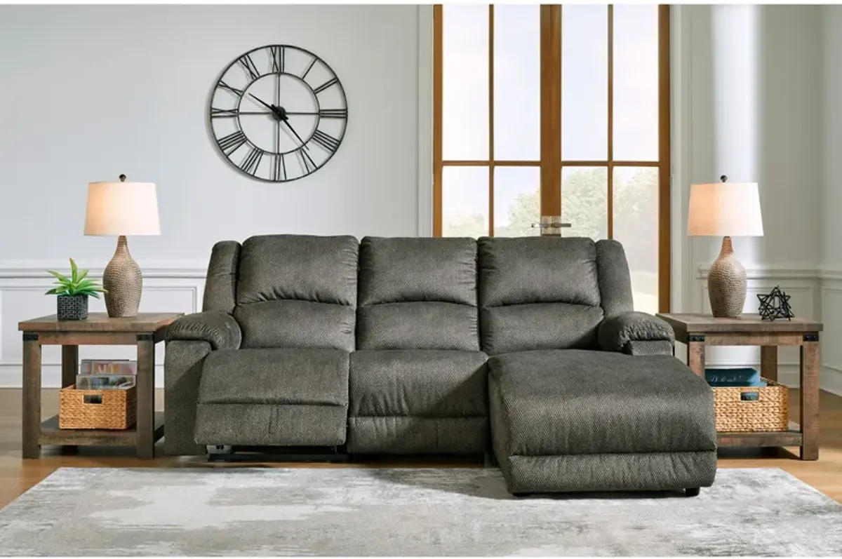 Benlocke 3 Piece Reclining Right Chaise Sectional