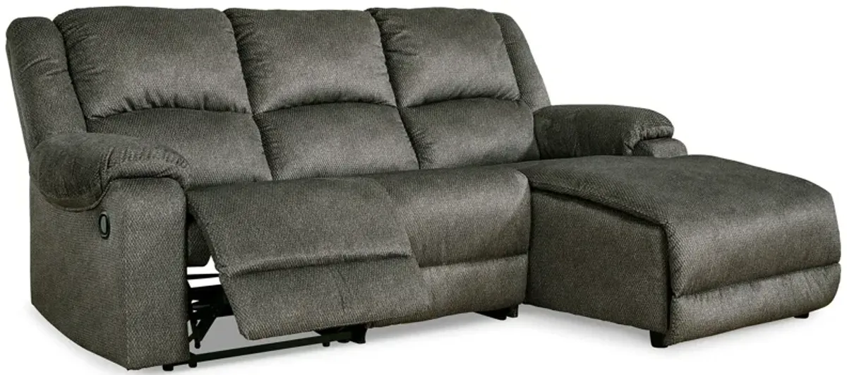 Benlocke 3 Piece Reclining Right Chaise Sectional