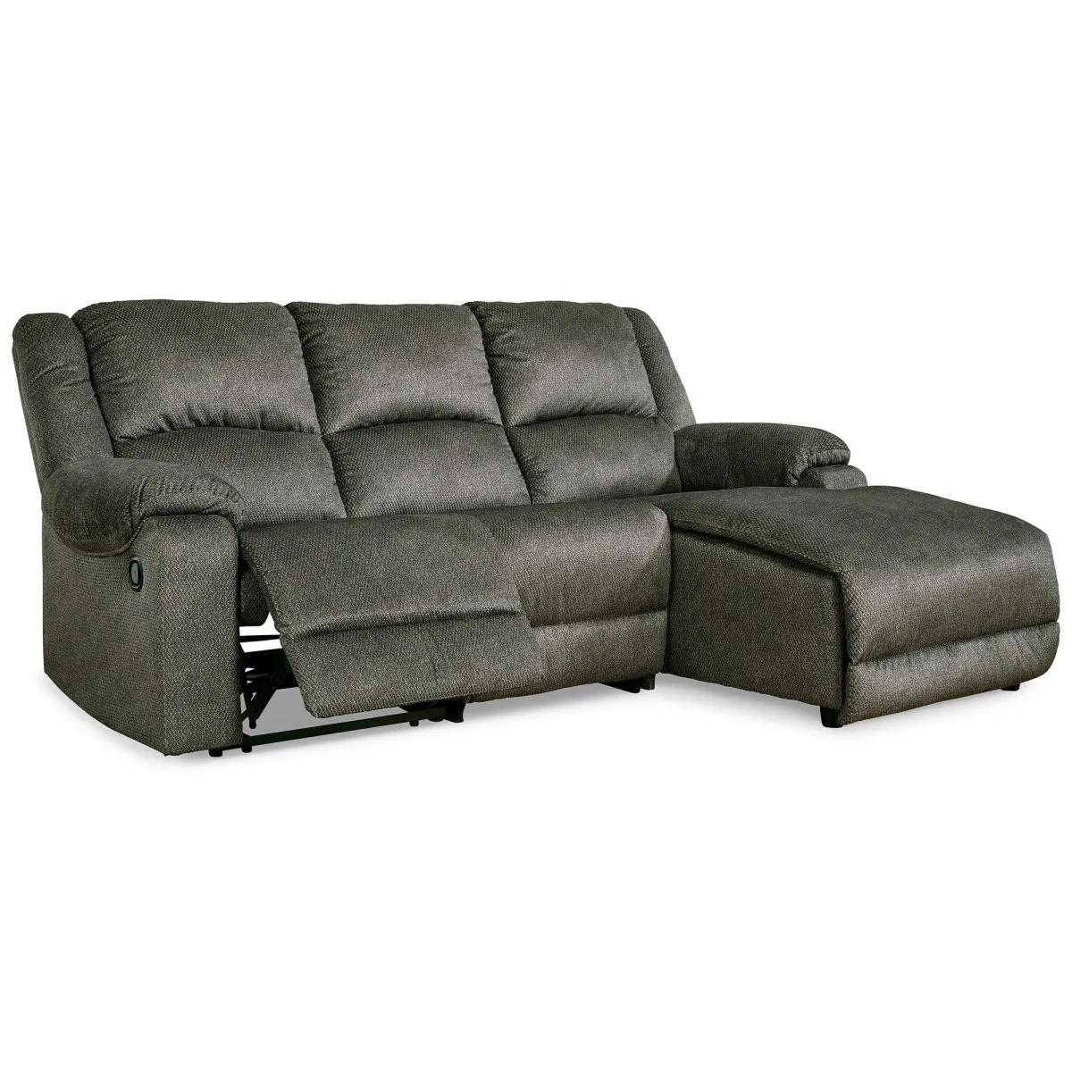 Benlocke 3 Piece Reclining Right Chaise Sectional