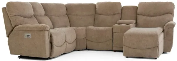 La-Z-Boy James 5 Piece Tri-Power Right Chaise Reclining Sectional