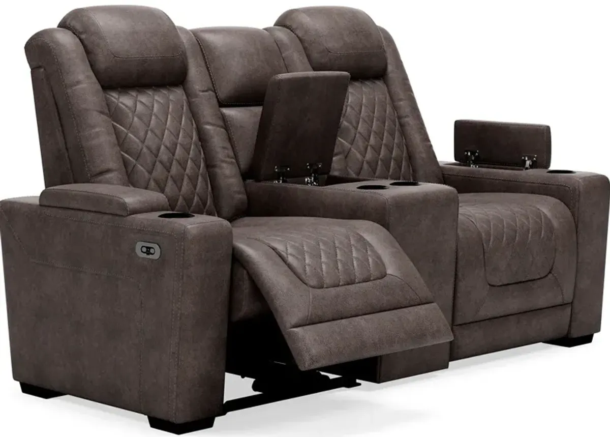 HyllMont Power Reclining Loveseat with Console