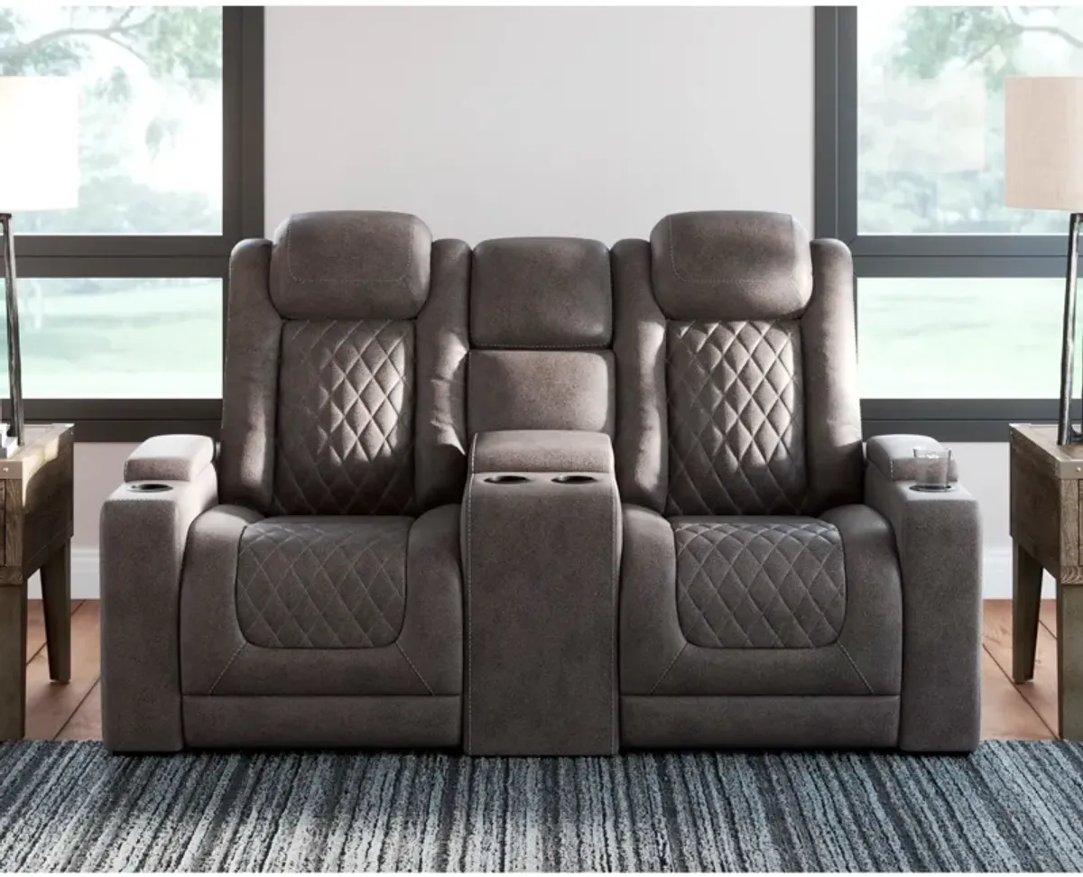 HyllMont Power Reclining Loveseat with Console