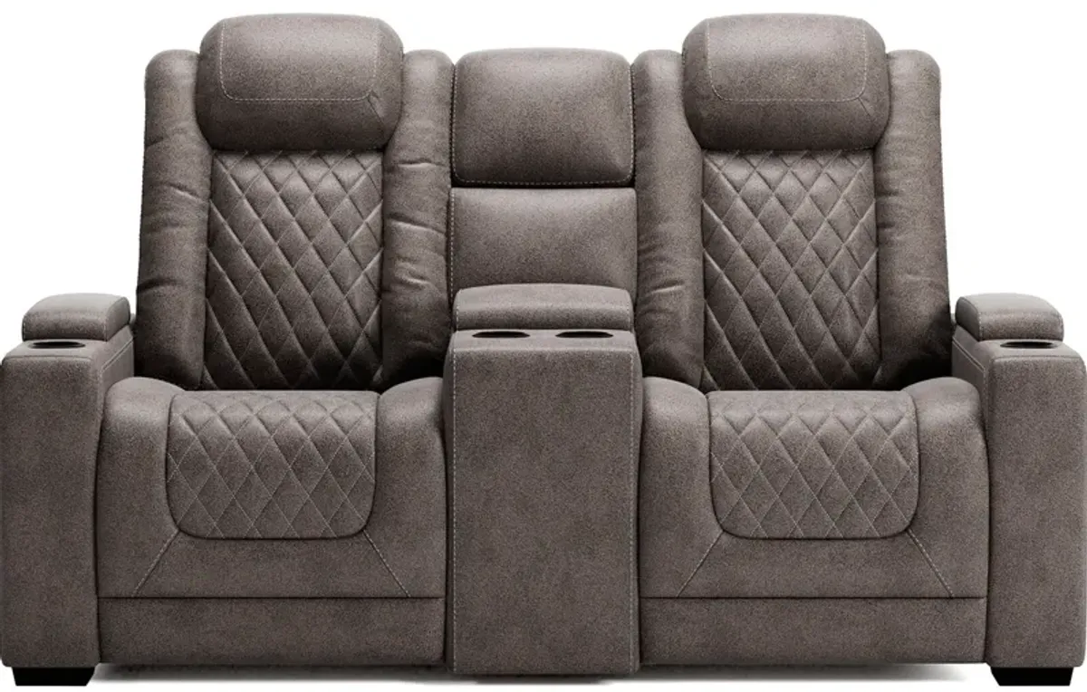 HyllMont Power Reclining Loveseat with Console