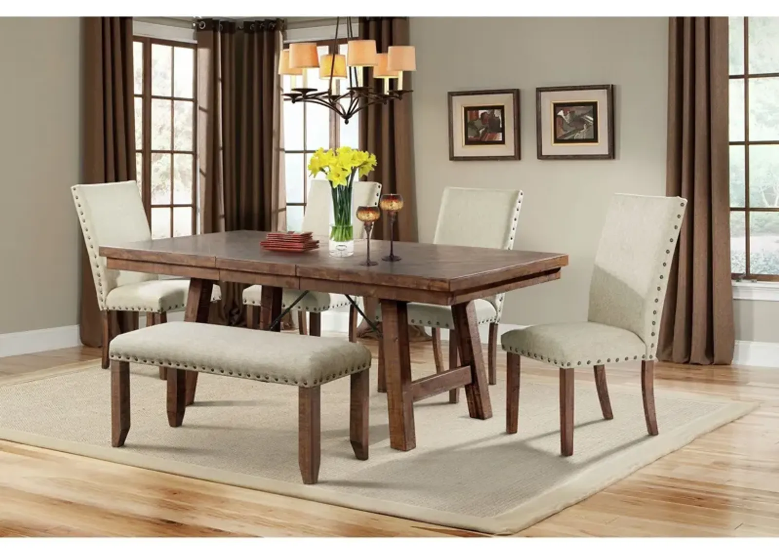 | Jax 5 Piece Dining Set | Smokey Walnut