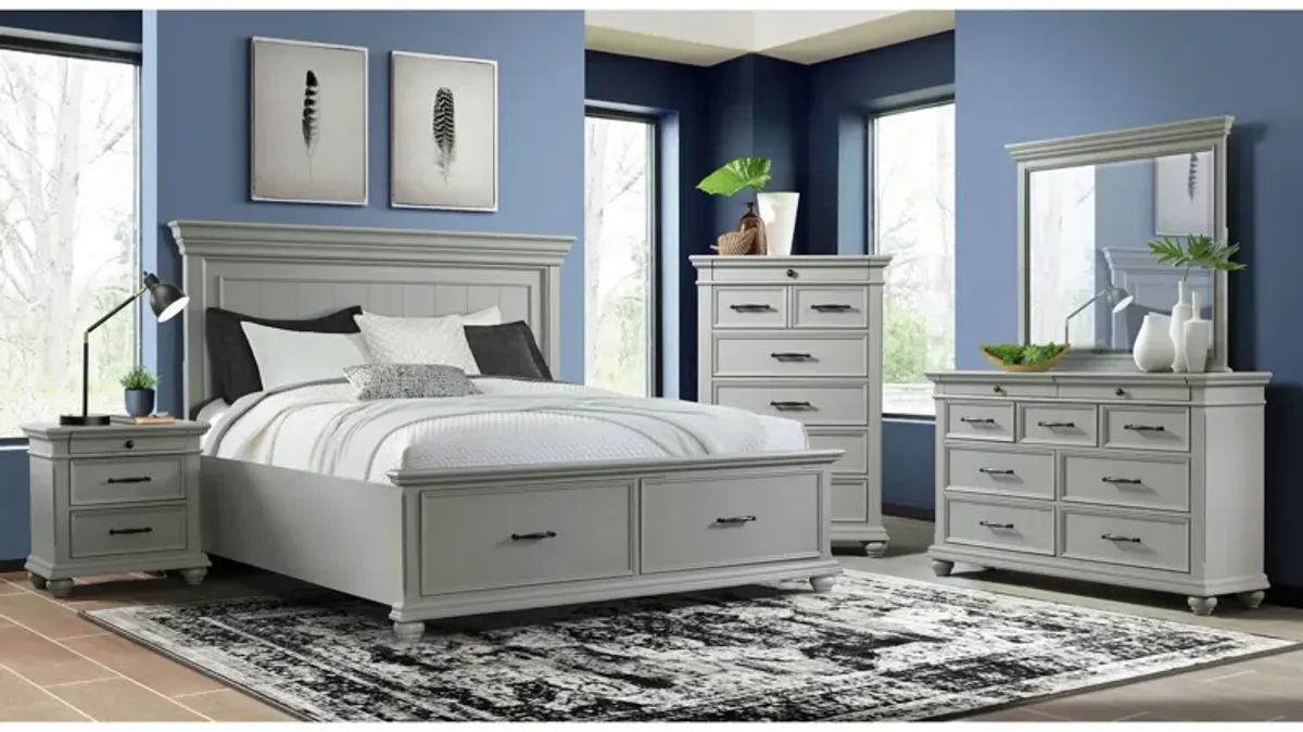 | King Slater 4 Piece Room Group | Gray