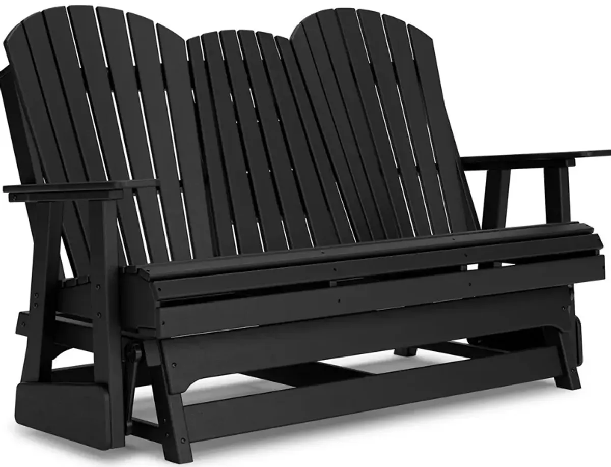 Ashley Furniture | Hyland Wave Outdoor Glider Loveseat | Black