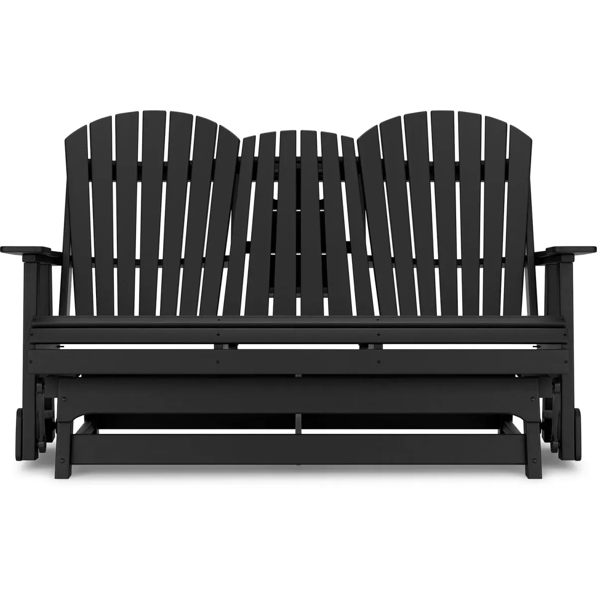 Ashley Furniture | Hyland Wave Outdoor Glider Loveseat | Black