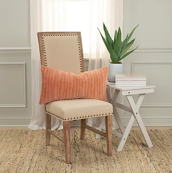 Rizzy Home Velvet Mod Stripe Down Filled Lumbar Pillow