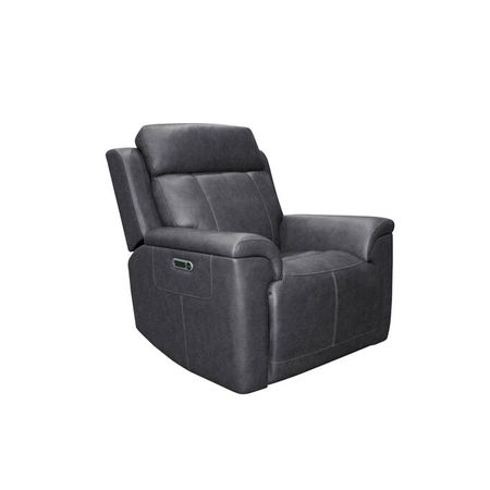 Amelia Charcoal Power Recliner Chair with Power Headrest & Lumbar