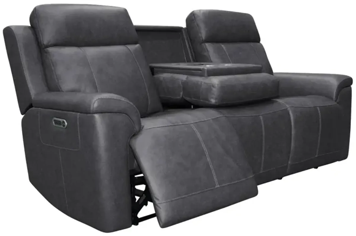 Amelia Power Reclining Console Sofa with Power Headrests and Lumbar