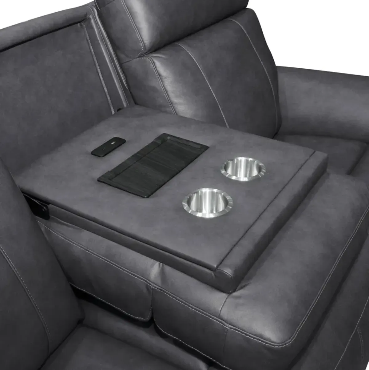 Amelia Power Reclining Console Sofa with Power Headrests and Lumbar