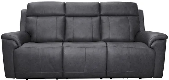 Amelia Charcoal Power Reclining Console Sofa with Power Headrests & Lumbar