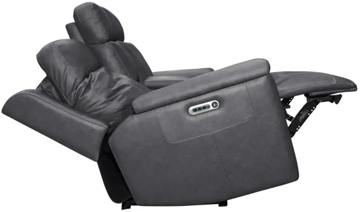 Amelia Power Reclining Console Loveseat with Power Headrests and Lumbar