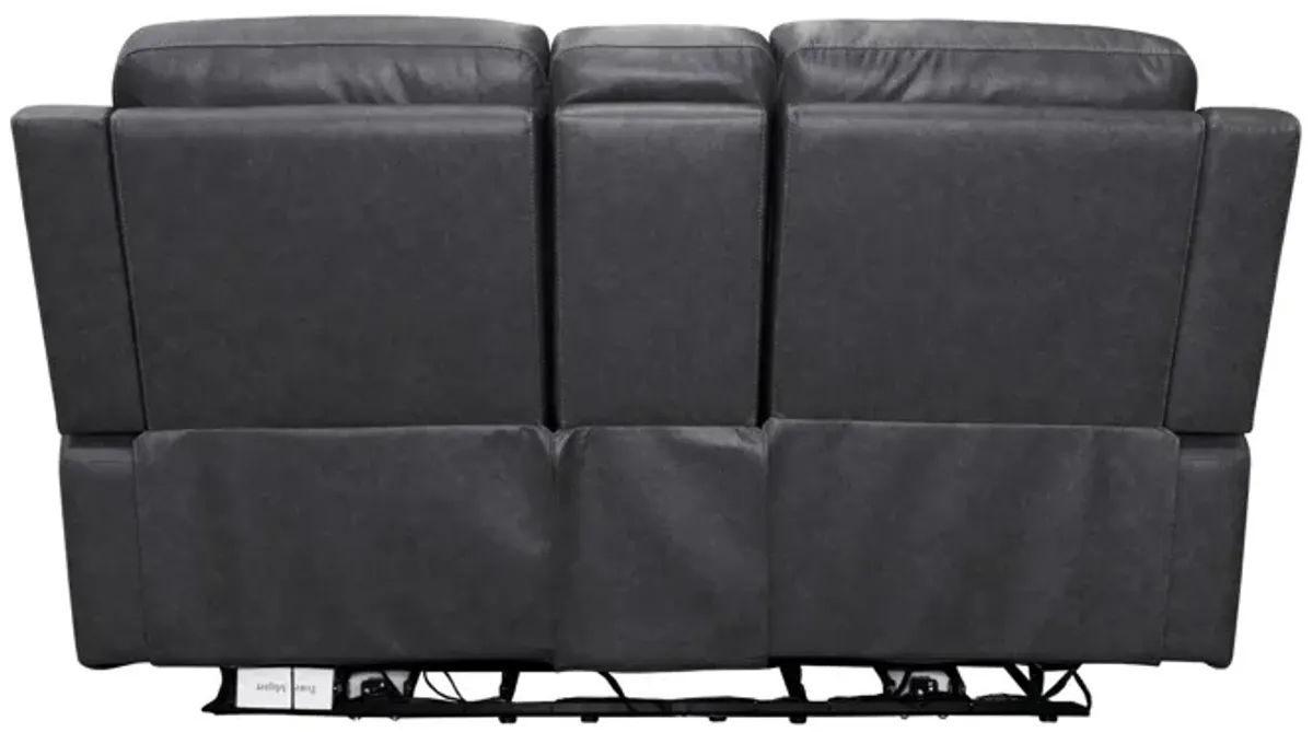 Amelia Power Reclining Console Loveseat with Power Headrests and Lumbar