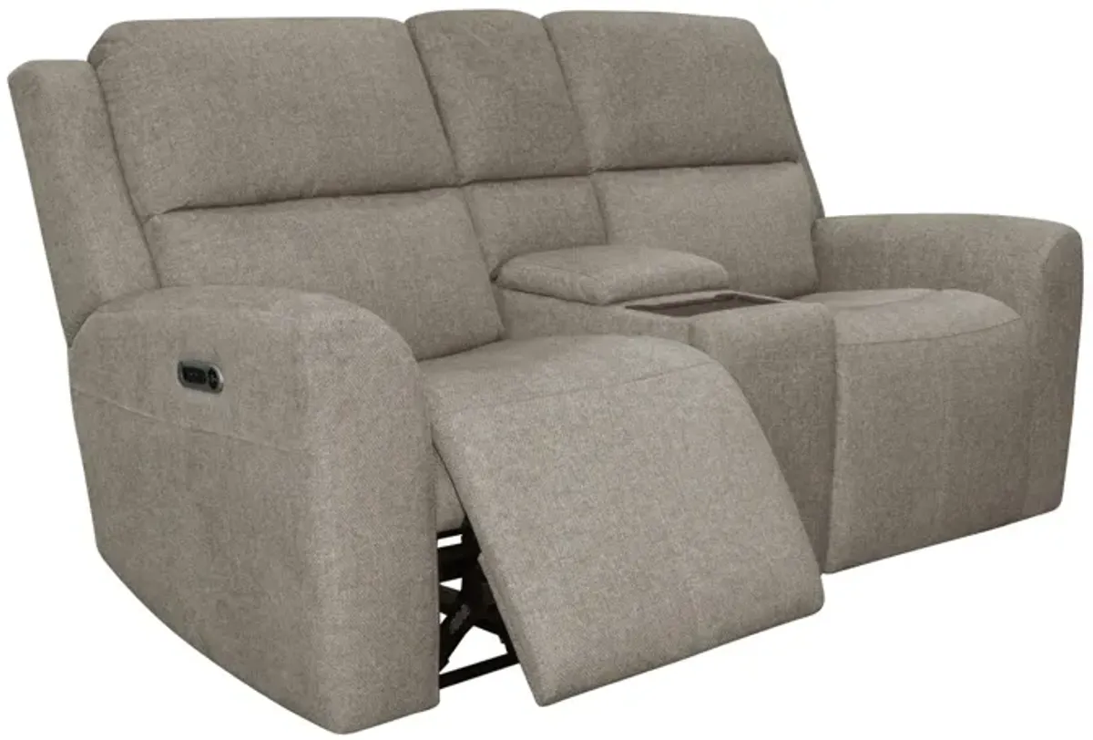 Taylor Power Reclining Console Loveseat with Power Headrests