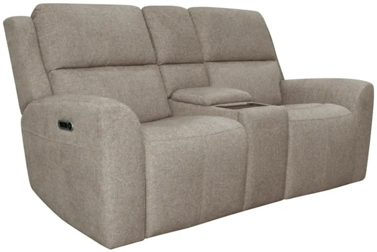 Taylor Power Reclining Console Loveseat with Power Headrests