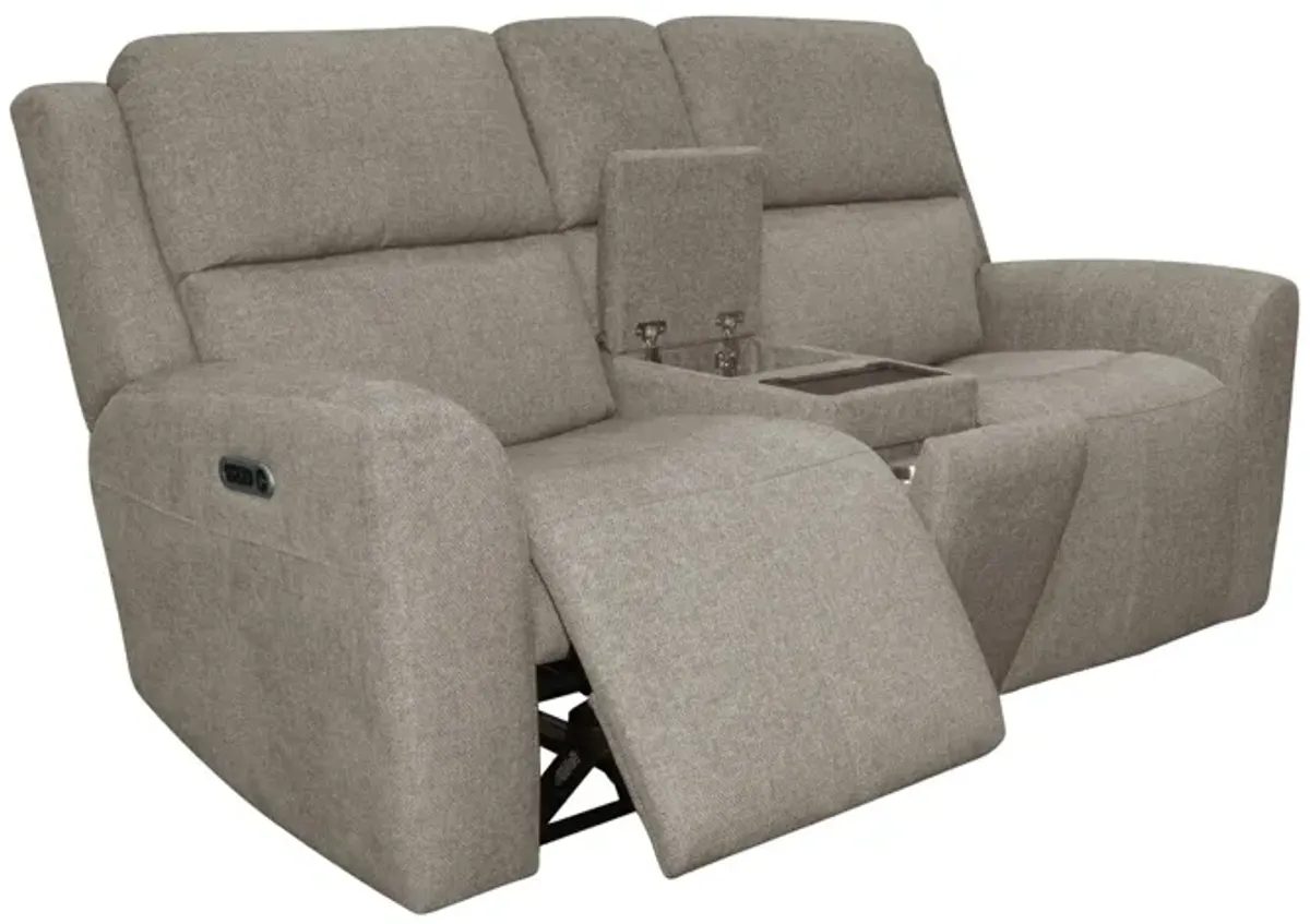 Taylor Power Reclining Console Loveseat with Power Headrests